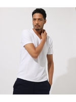 UNDULATION JACQUARD V／N TEE/WHT