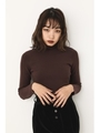 USEFUL HIGH NECK KNIT/BRN