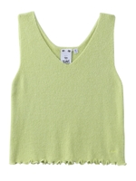 V-NECK KNIT TOP/ライトグリーン