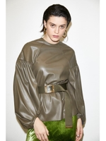 VEGANS LEATHER GATHER チュニック/KHA