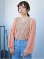 Vネックレースタンク1/ベージュ