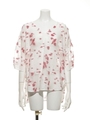 [GREED]PEONY JACQUARD Vネック ビッグブラウス/WHITE