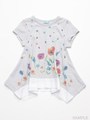 [UVカット]ヒヤシンスレインボープリント半袖Tシャツ/ライトブルー