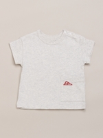 [ベビー・吸湿速乾]Orange hakka ビッグポケット半袖Tシャツ/ベージュ
