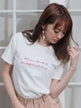 embroideryメッセージロゴＴ/ホワイト