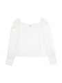 puff sleeve button blouse/ホワイト