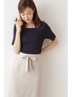 ｜美人百花 4月号掲載｜スクエアプルオーバー/ネイビー(120)