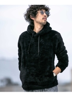 《WEB限定》ボアフリースプルオーバーパーカー/ブラック(010)