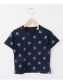 【160cm】星柄レイヤードＴシャツ/ダークネイビー(094)