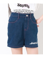 【ANAPGiRL】ハートフリンジデニムショートパンツ/ブルー(019)