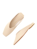 【CAMILLE BIS RANDA】ソフトメッキヒールスクエアトゥミュール/IVORY