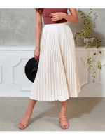 【CHILLE】 プリーツスカート/アイボリー(003)