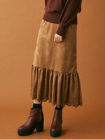 【C】スウェードライクラップマーメイドスカート/BGE