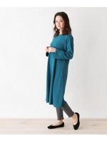 【M-L】フクレジャカードワンピース/ブルー(092)