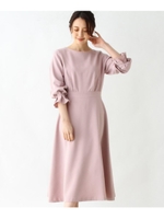 【NAGOYA店・WEB限定】【洗える・42(LL)WEB限定サイズ】キャンディスリーブフィット＆フレアワンピース/ピンク(070)