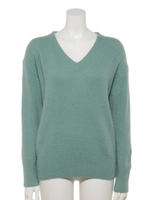 【NOLLEY’S】エアリーラクーンVネックプルオーバーニット/ミントグリーン