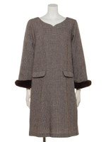 【Rewde】★2WAY★ハートネックサックワンピース（9R05-12165）/チャ