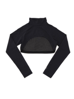 【UVカット】ハイネックアンダーウェアショート丈 レディース/ブラック(019)