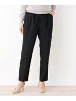 【VERY4月号掲載】【My style is...掲載】【洗える・34(SS)、42(LL)WEB限定サイズ】キャリーマンセンタープレステーパードパンツ/ブラック(019)