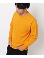 【WEB限定】USAコットン配色ステッチロングＴシャツ/ユニセックスでオススメ！！/テラコッタ(054)