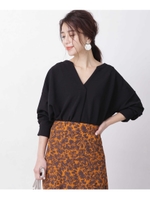 【WEB限定】カットジョーゼットスキッパーブラウス/ブラック