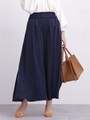 【WEB限定】ギャザーマキシスカート/ネイビー