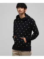 【WEB限定】ストレッチスター総柄プルパーカー/ブラック(019)