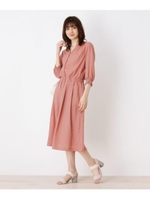 【WEB限定サイズあり】ヴィンテージボイルシャーリングワンピース/レッド(061)