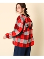 【WEB限定販売】FILA（フィラ）ジップアップチェックボアブルゾン/レッド(762)