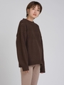 【Willful by lipstar】ドライモール編地切り替えニット/ブラウン