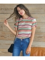 【anap mimpi】 エスニック柄Tシャツ/ミックス(034)