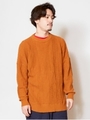 【チャイハネ】yul コットンニットMEN'Sトップス/ブラウン
