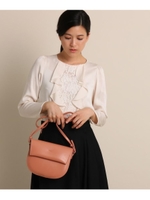 【ママスーツ/入卒】ラッフルレースサテンジョーゼットブラウス/ベビーピンク(071)