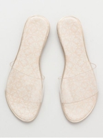 【欧州航路】タイル柄ソールクリアサンダル/ベージュ