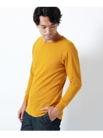 【抗菌防臭】ポリジンワッフルロンT/マスタード(033)