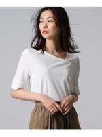 【洗える】スーピマドライジャージカットソー/ホワイト(001)