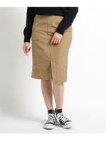 【洗える】モールスキンストレッチタイトスカート/ベージュ(052)