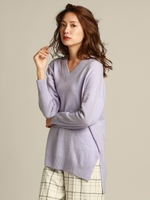 【大きいサイズ】CHARMゆったりVネックニット/ライトブルー