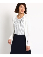 ◆【マシンウォッシュ/UV/接触冷感】ジャージトッパーカーディガン/ホワイト(002)