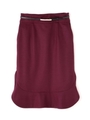◆ウールジャージラッフルヘムスカート/ボルドー(070)