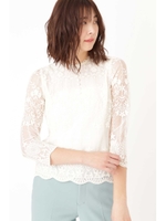 ◆エリサレース刺繍ブラウス/OFF WHITE(030)