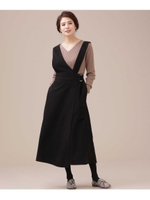 アシンメトリーラップジャンスカ/ブラック(010)