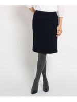 ウール混タイトスカート/ネイビー(093)