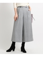 ウール混ワイドトラウザー/ライトグレー(611)