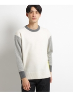 ウール配色プルオーバー/ホワイト(502)