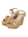 ウェッジソールサンダル/ベージュ