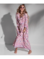 オリエンタルロングワンピース/ピンク(008)