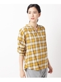 オンブレーチェックシャツ/マスタード(233)