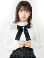 カメオリボンTOPS/ホワイト