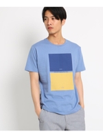 カラーブロッキングTシャツ/ブルー(092)